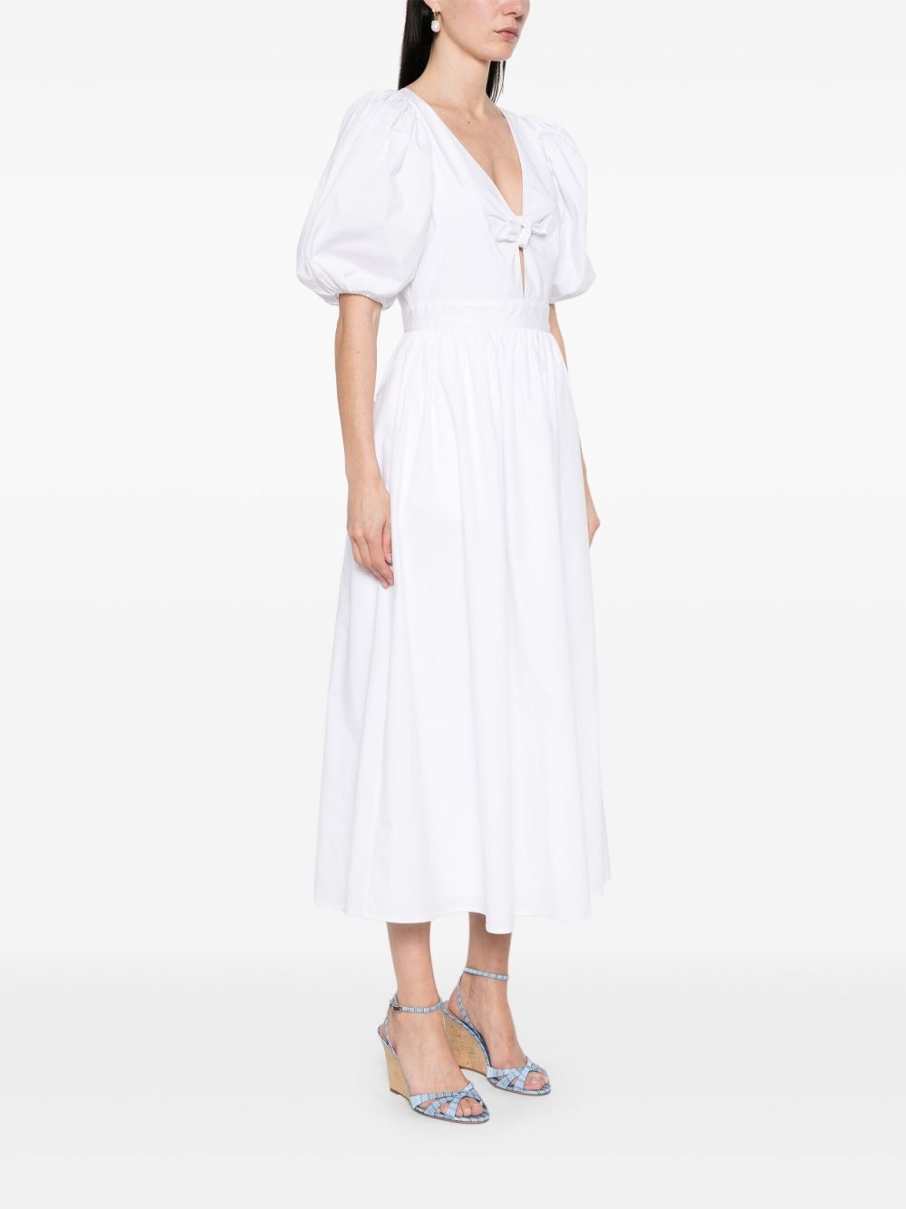 puff-sleeve midi dress - 3