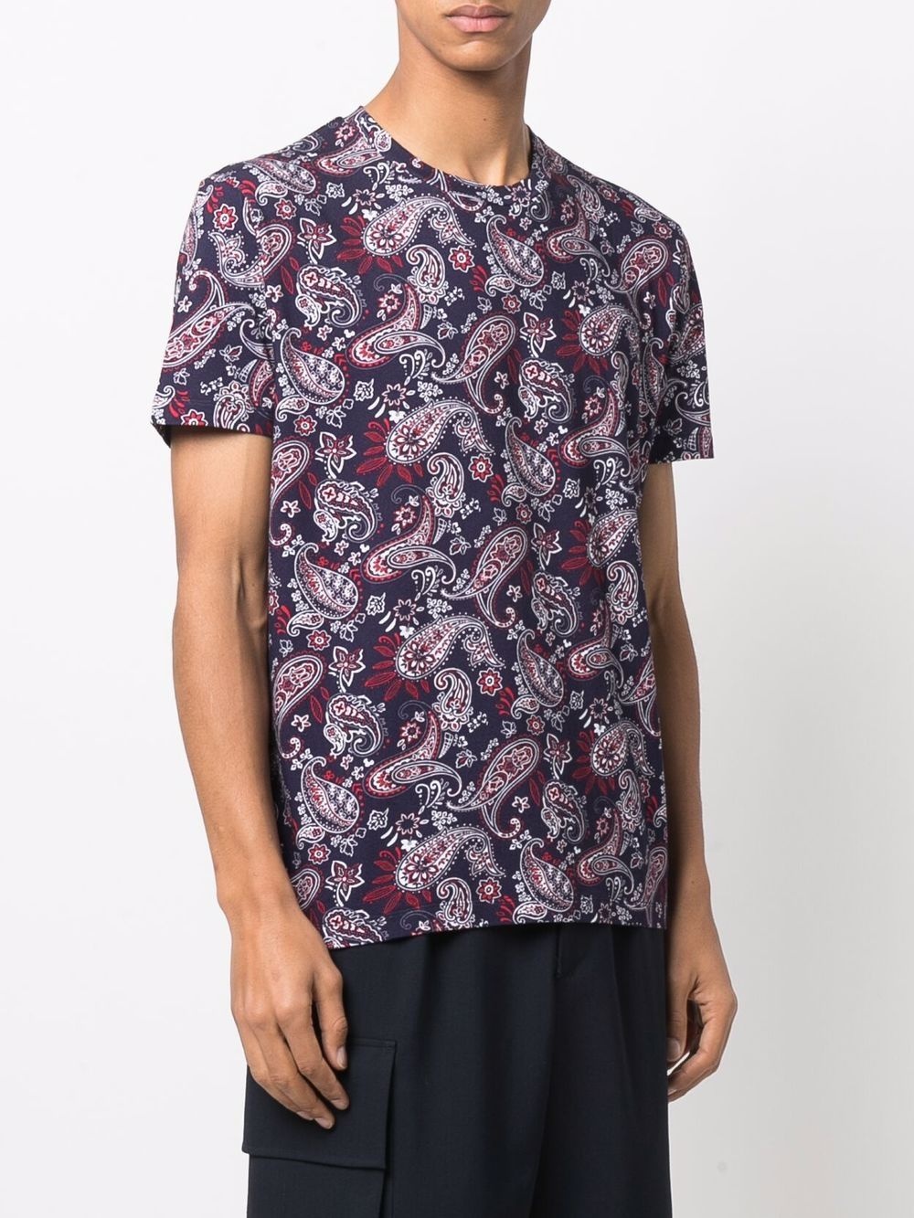 paisley print cotton T-shirt - 3