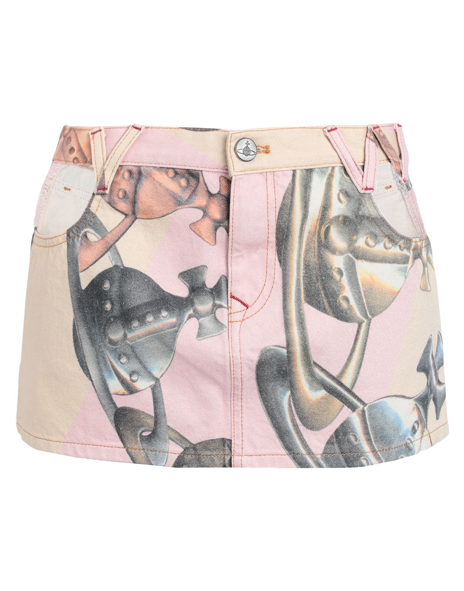 Pink Women's Denim Skirt - 1