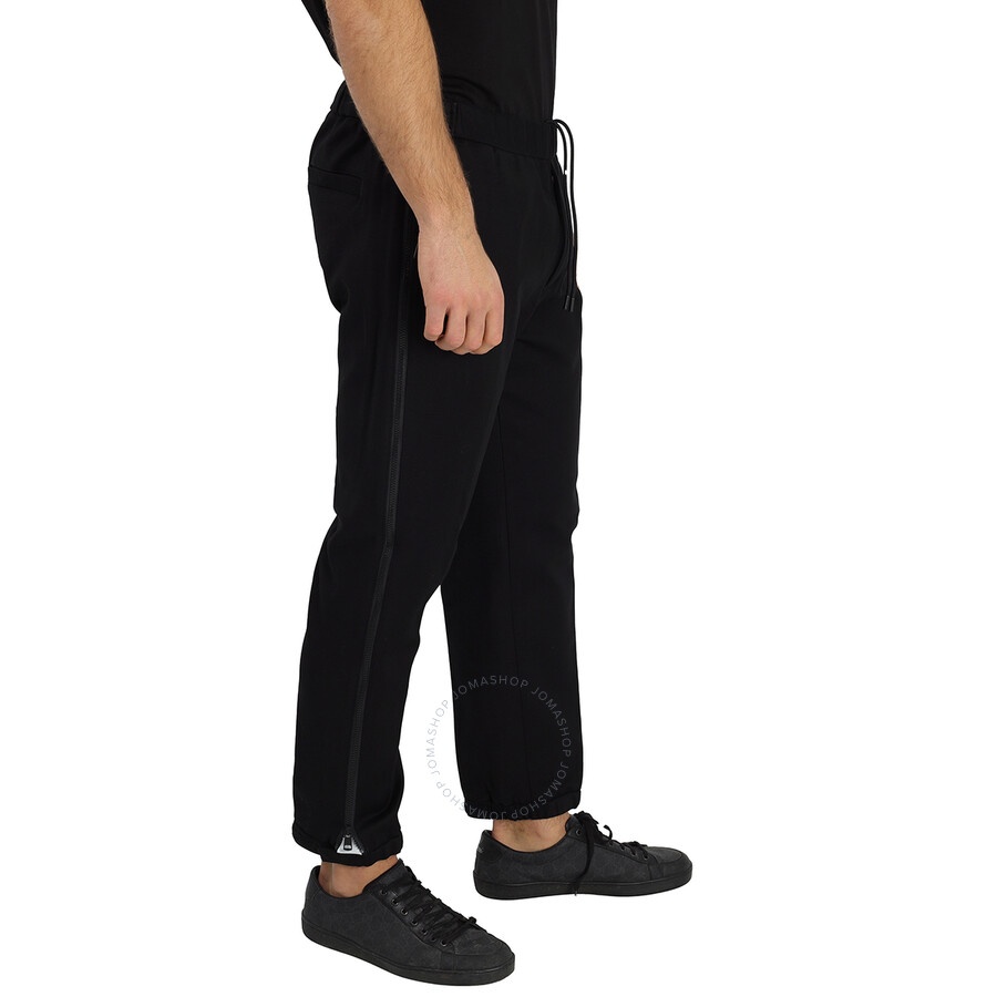 Moncler Men's Black Stretch Cotton Striped Trousers - 6