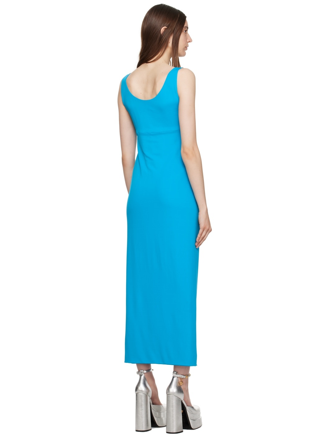 Blue Medusa Midi Dress - 3