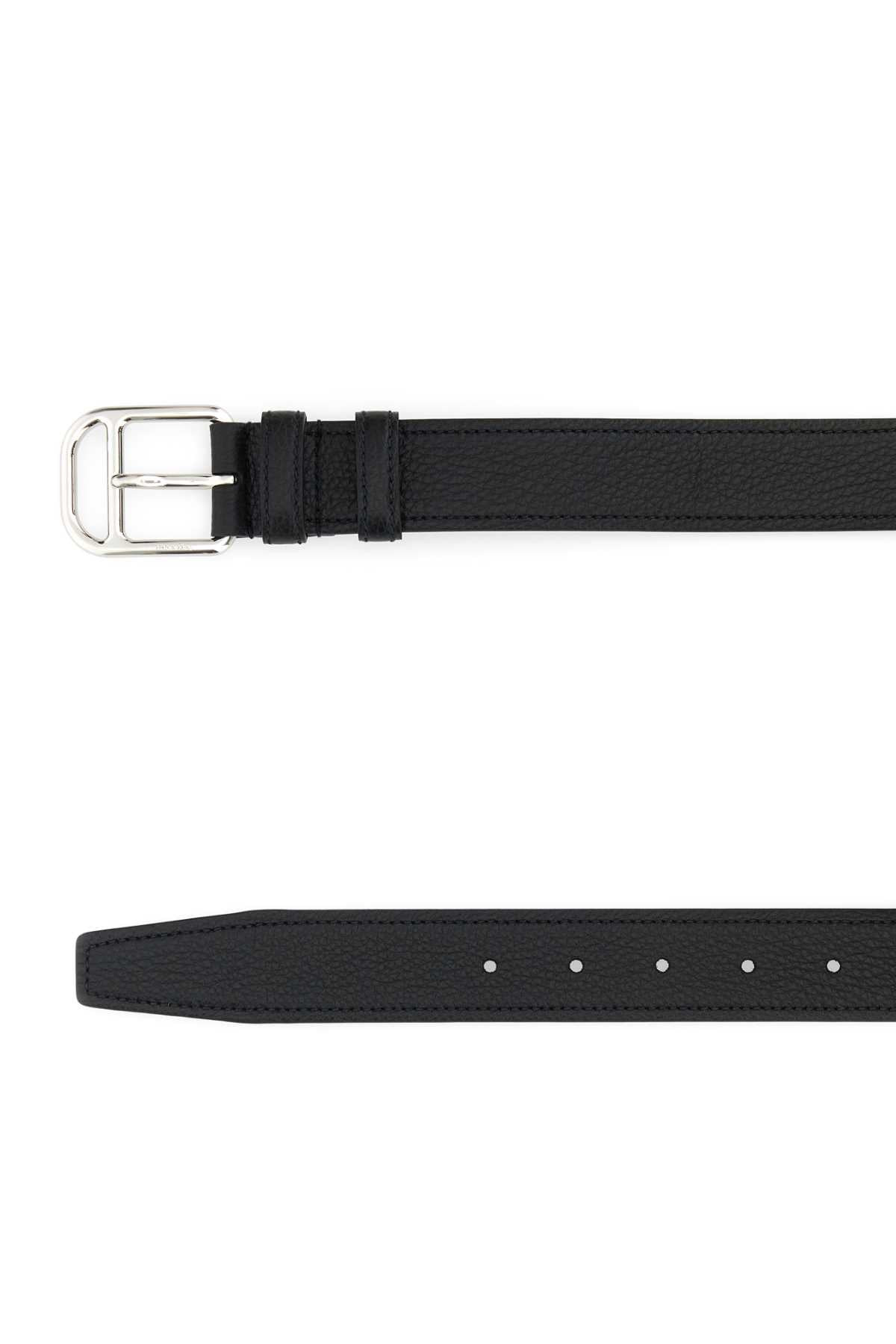 Prada Men Black Leather Belt - 2
