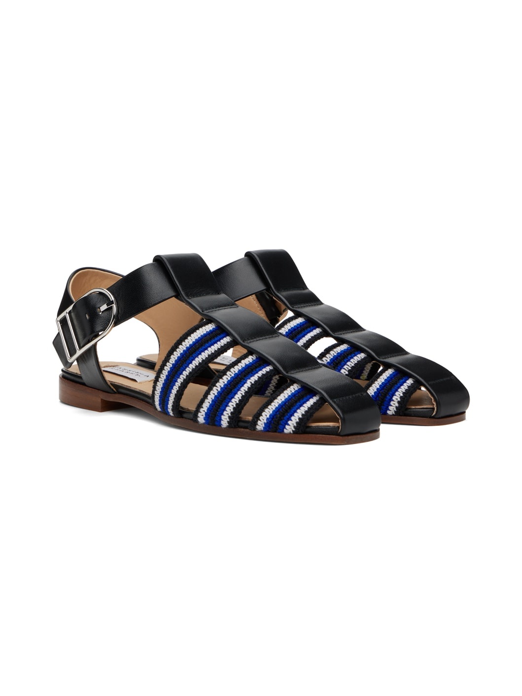 Black & Blue Calla Sandals - 4