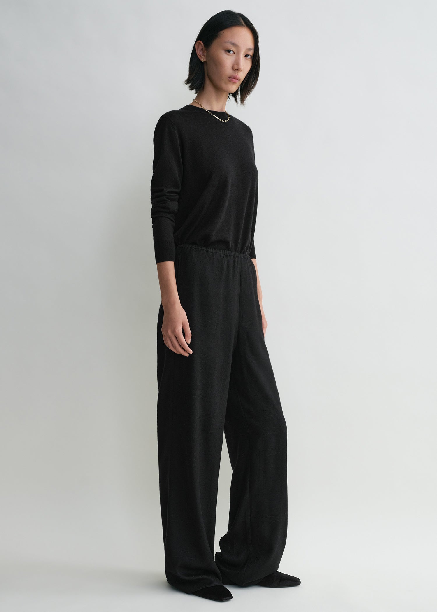 Monogram flannel pj bottoms black - 3