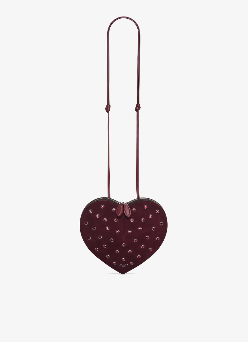 LE CŒUR BAG IN STRASS SUEDE GOATSKIN 1