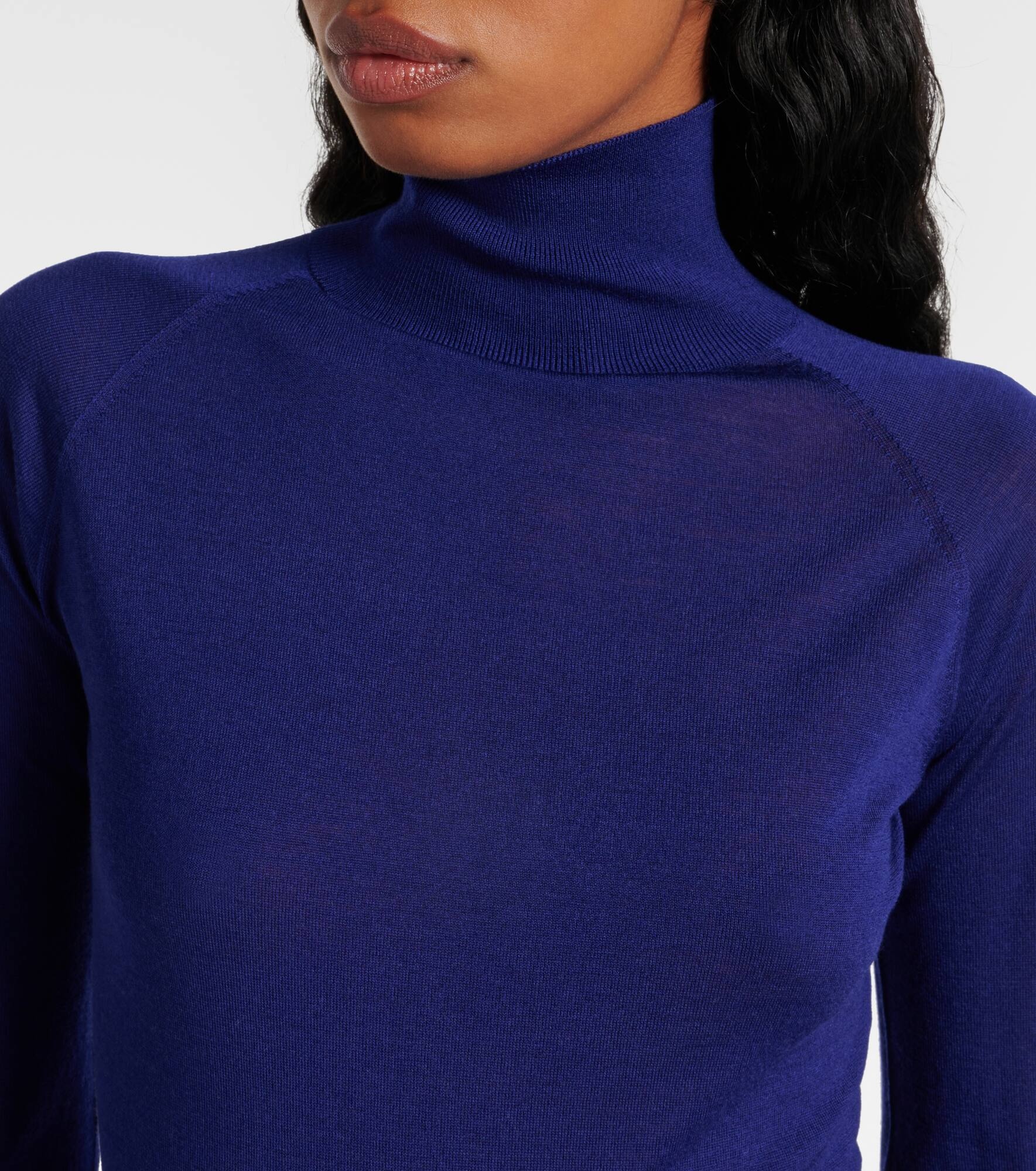Sheer turtleneck wool bodysuit - 5