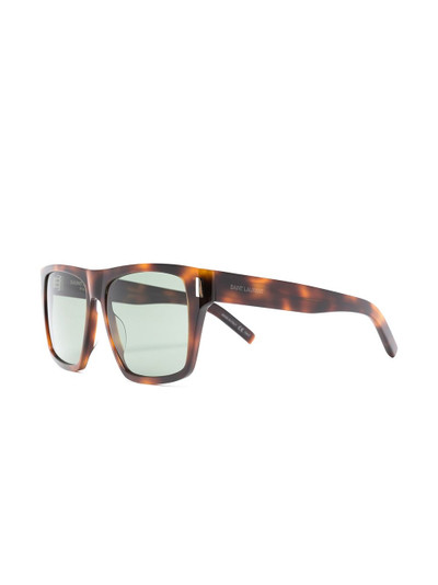 SAINT LAURENT tortoiseshell-effect tinted sunglasses outlook