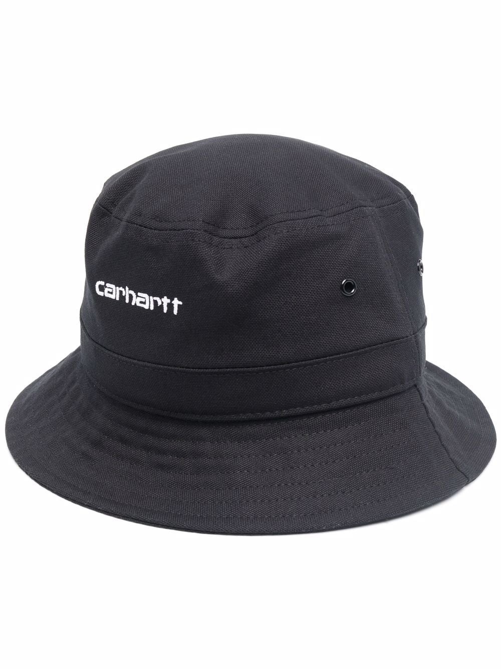 logo-embroidered cotton bucket hat - 1