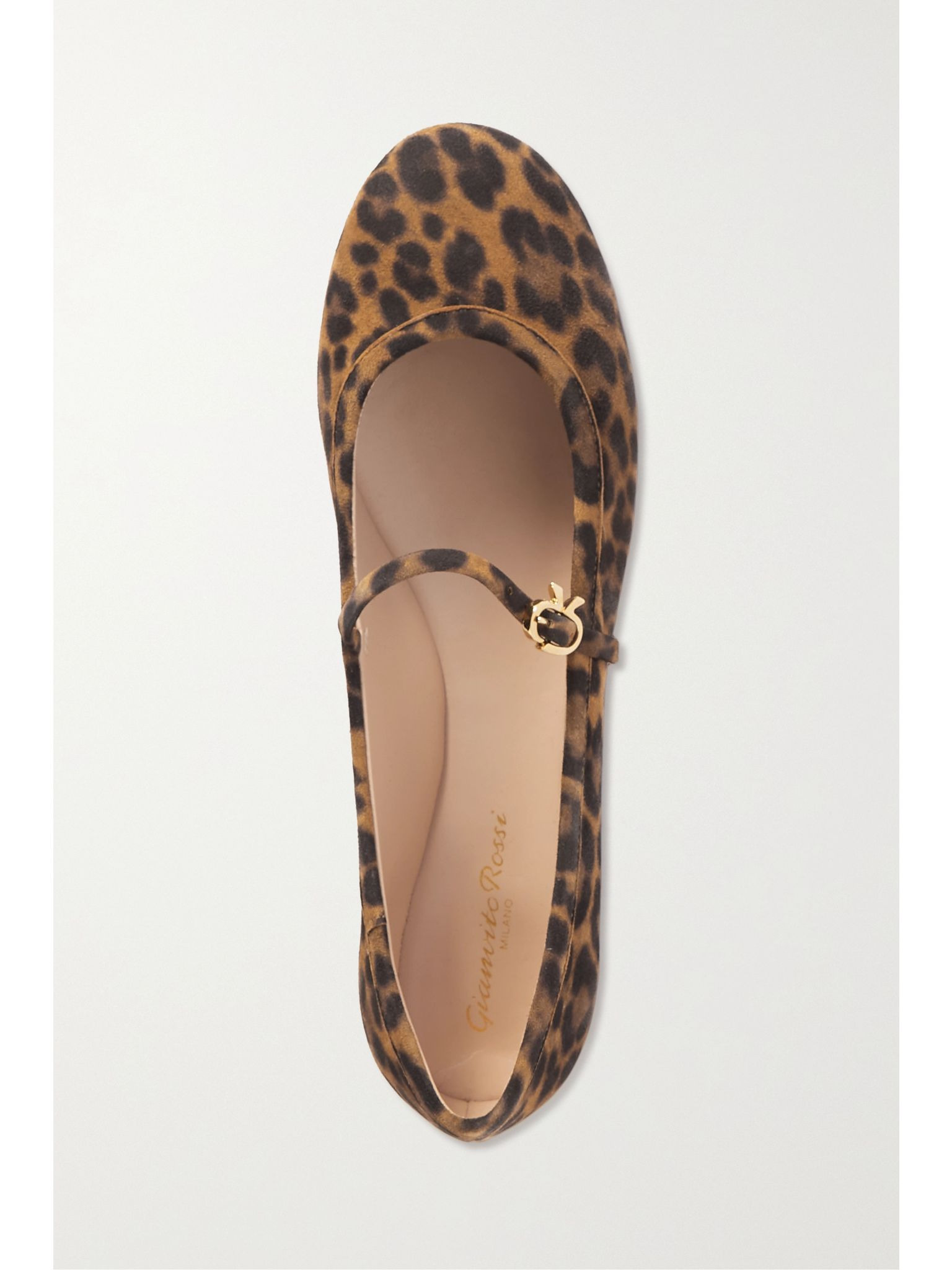 Carla leopard-print suede Mary Jane ballet flats Leopard print - 5