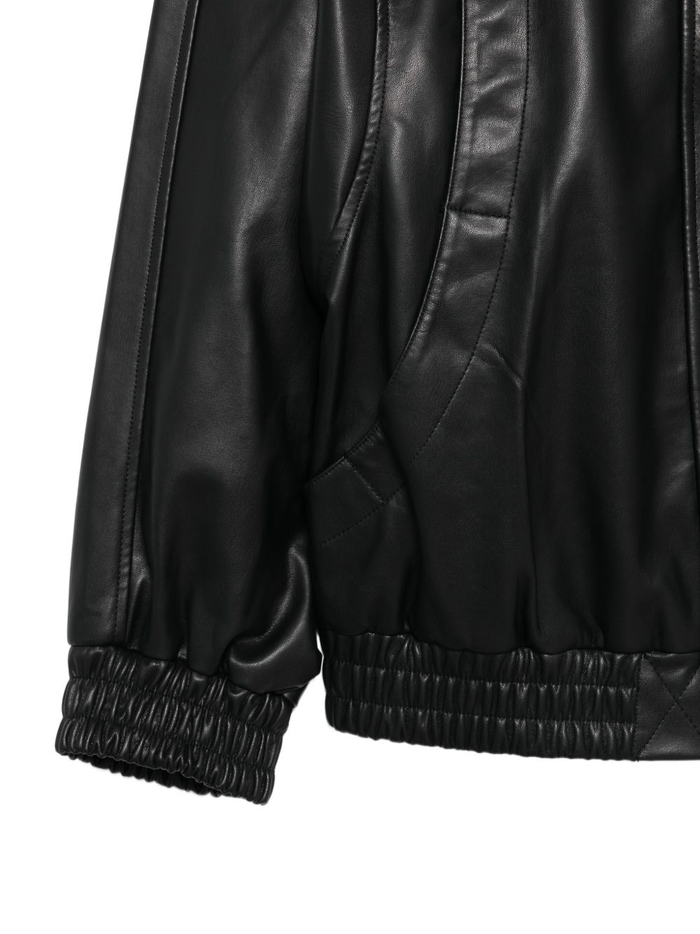 elastic-cuffed zip-fastening jacket - 3