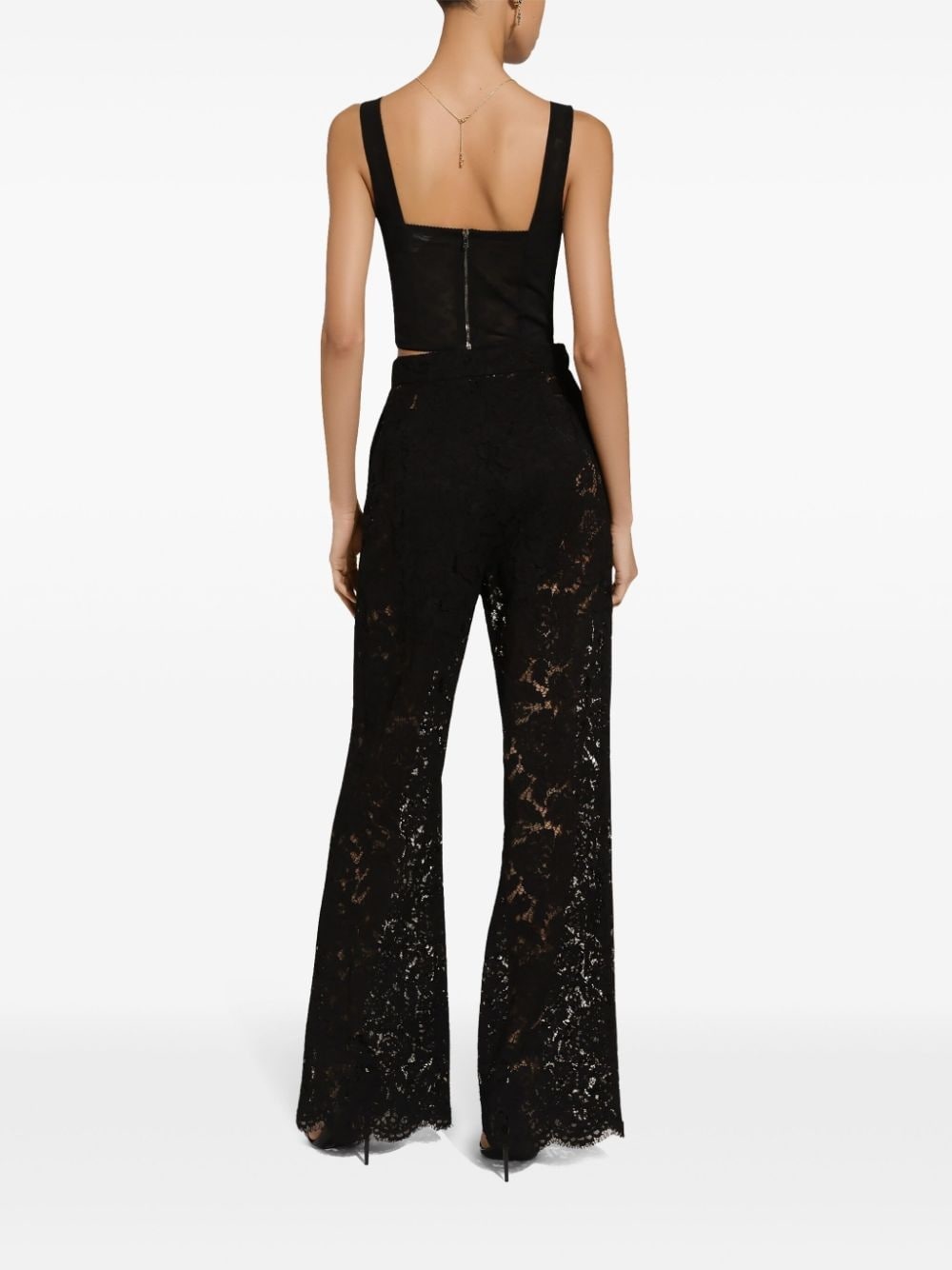 floral lace trousers - 4