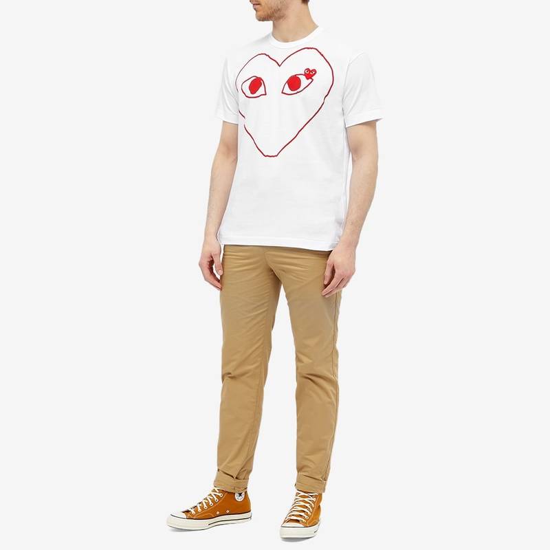 Comme des Garçons PLAY Comme des Garcons Play Outline Heart Logo Tee outlook