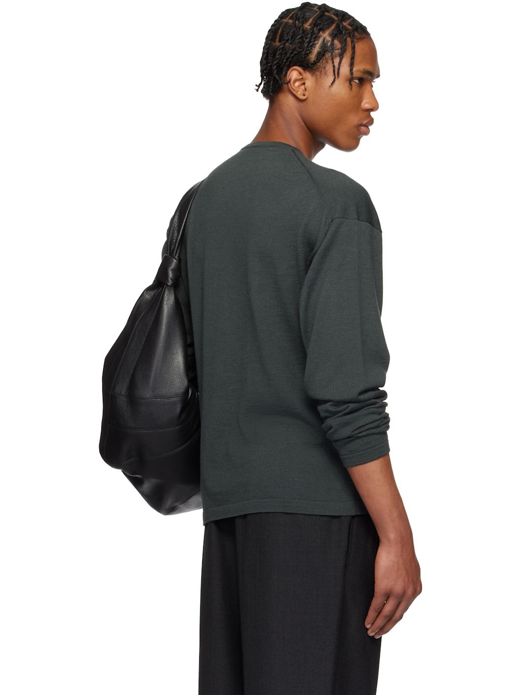 Gray Crew Neck Sweater - 3