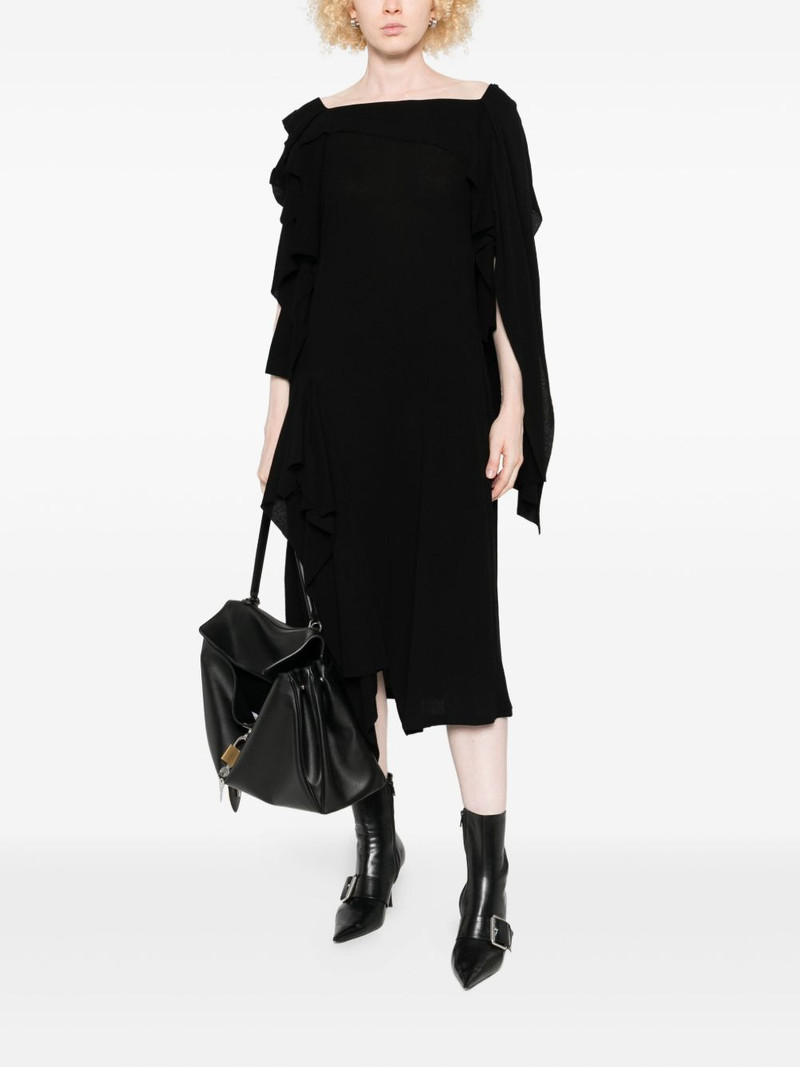 Yohji Yamamoto draped ruffled dress outlook