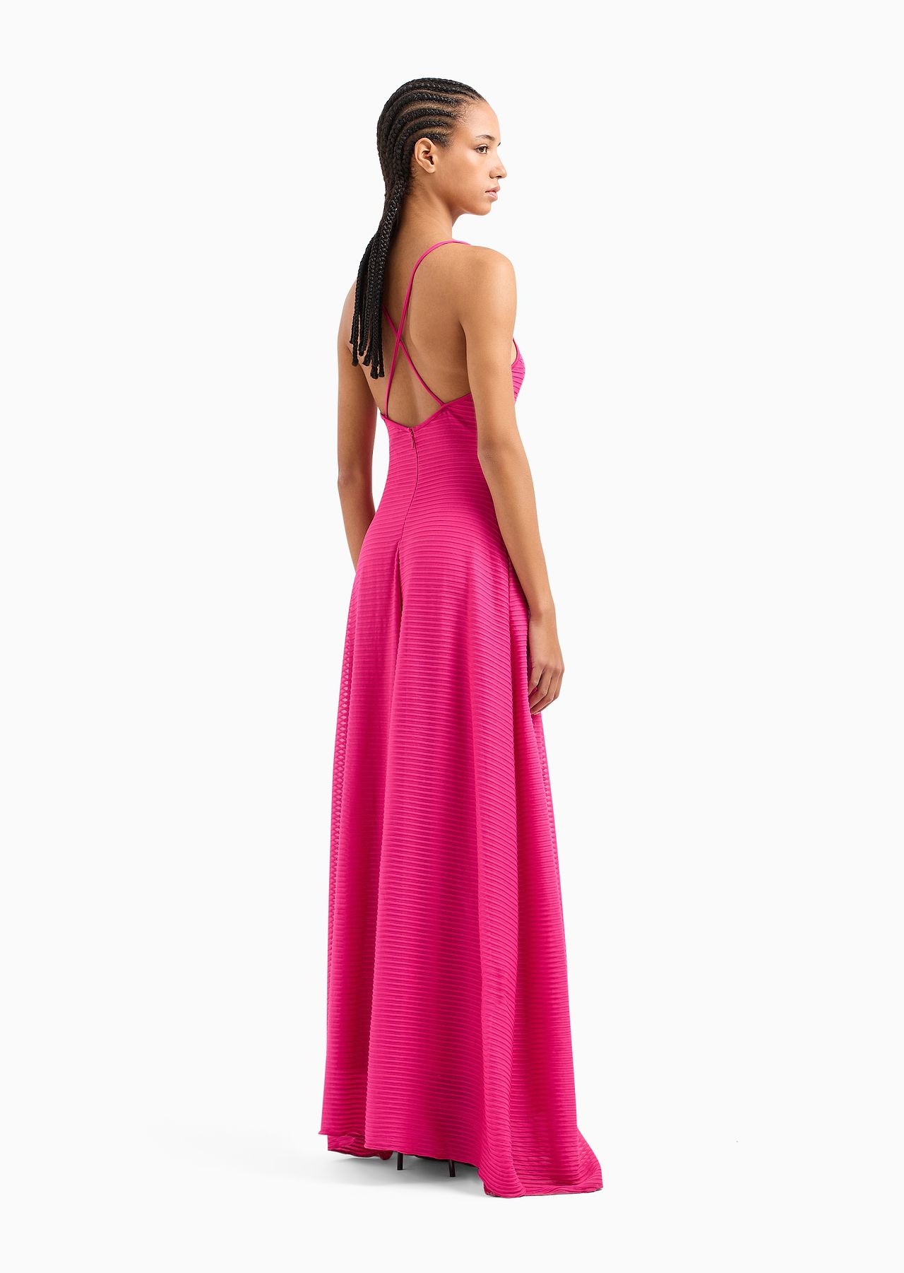 Long dress in ottoman-look jersey - 3