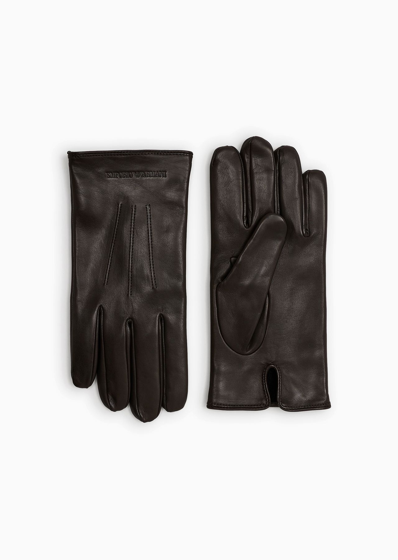 Lambskin nappa leather gloves with baguette detail - 1