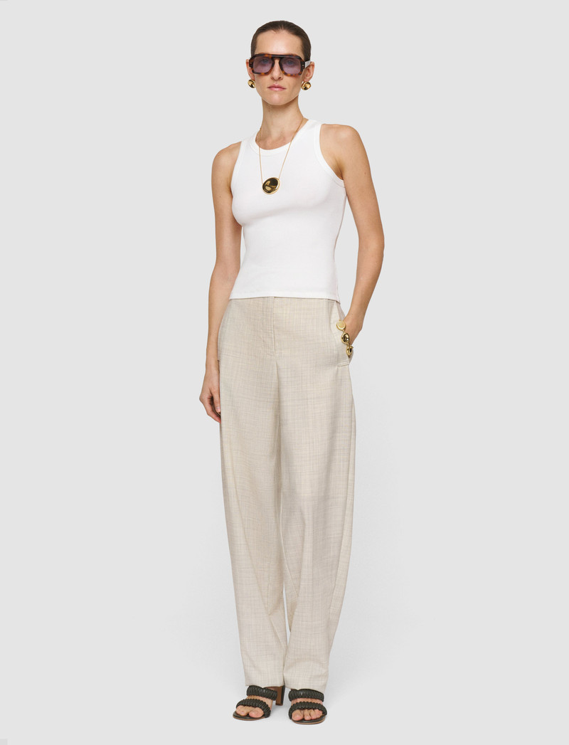 JOSEPH Yeux Cotton Rib Vest outlook