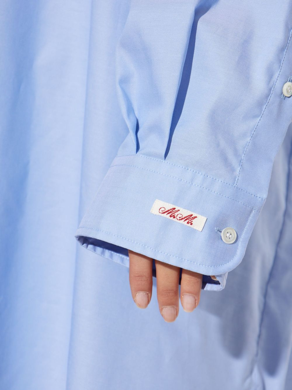 balloon-sleeve cotton shirt - 5