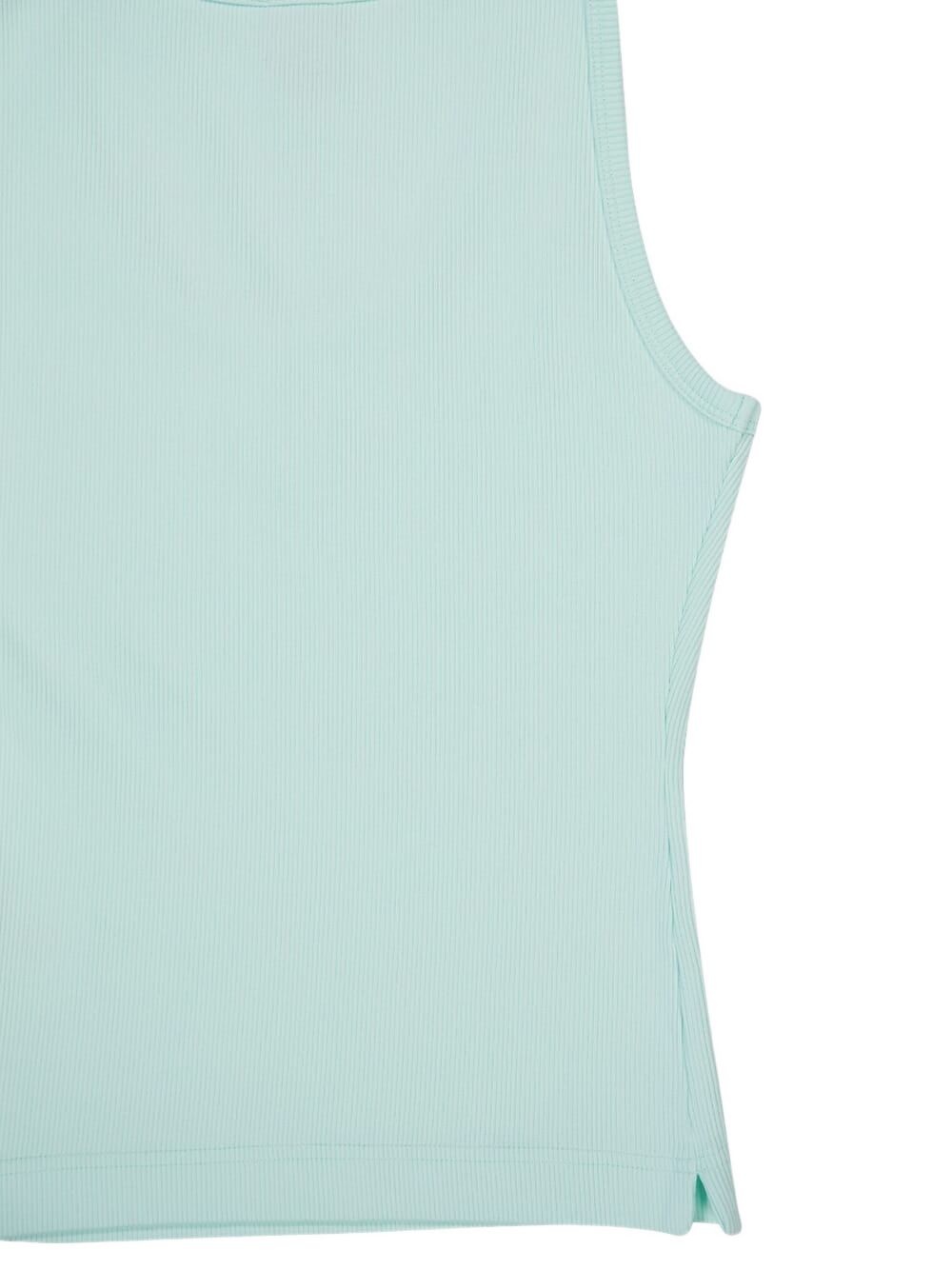 rine-ribbed square-neck tank top - 4