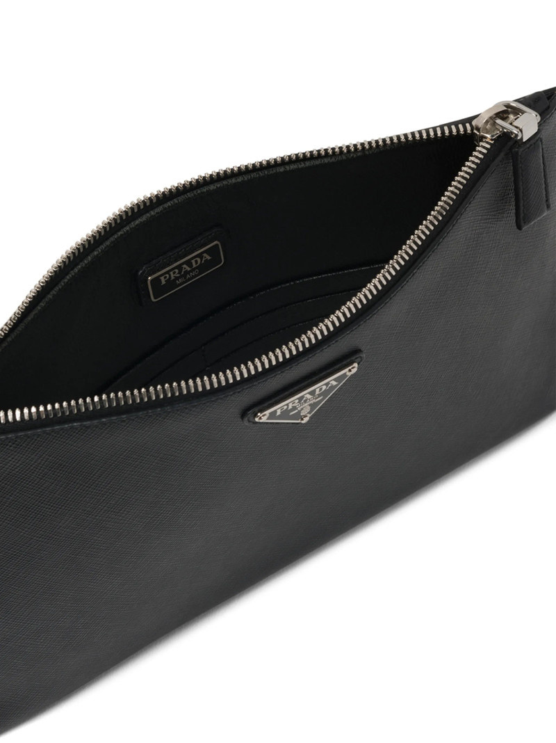 Prada Logo Plaque Clutch outlook
