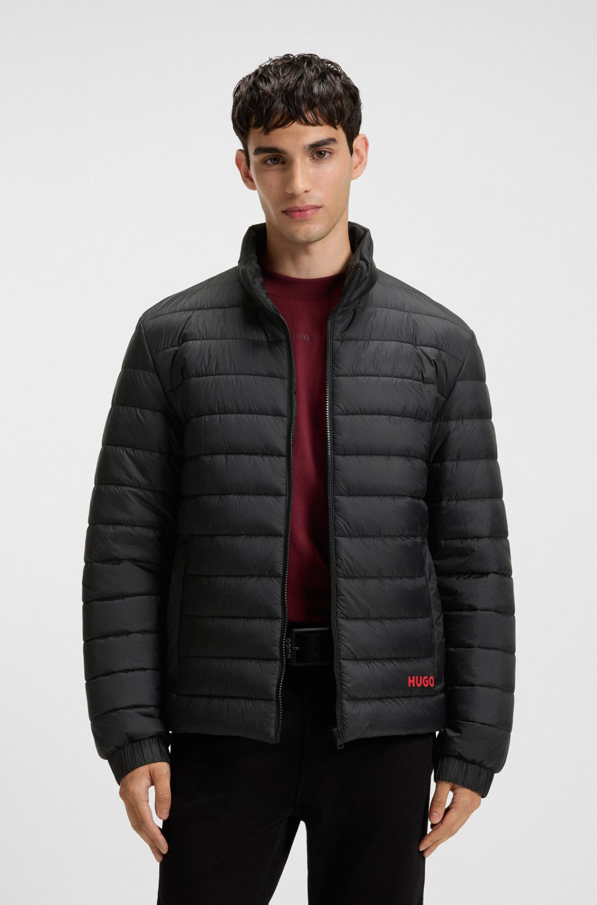 LIGHTWEIGHT WATER-REPELLENT JACKET WITH RED LOGO - 2
