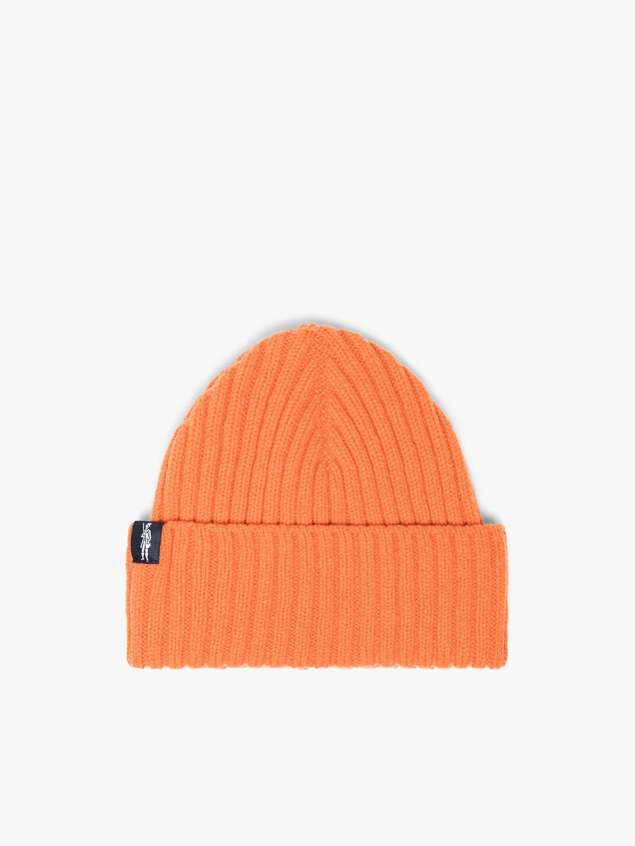 BILLIE ORANGE WOOL BENIE HAT - 1