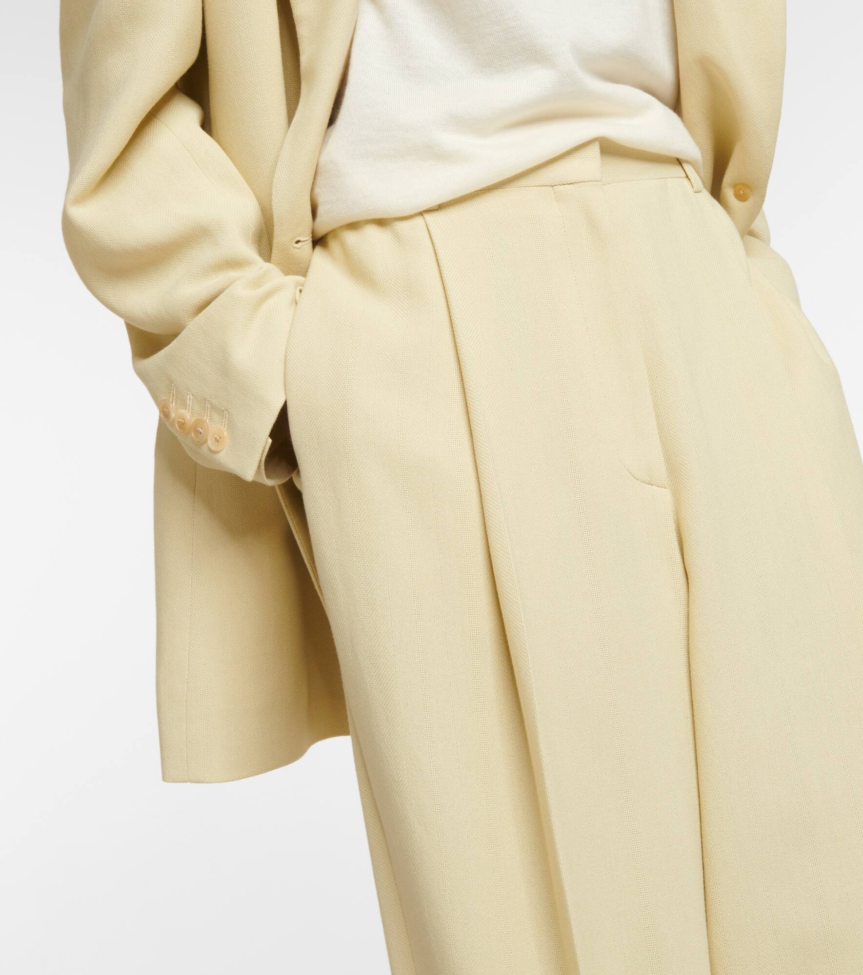 Tor crêpe straight pants - 4