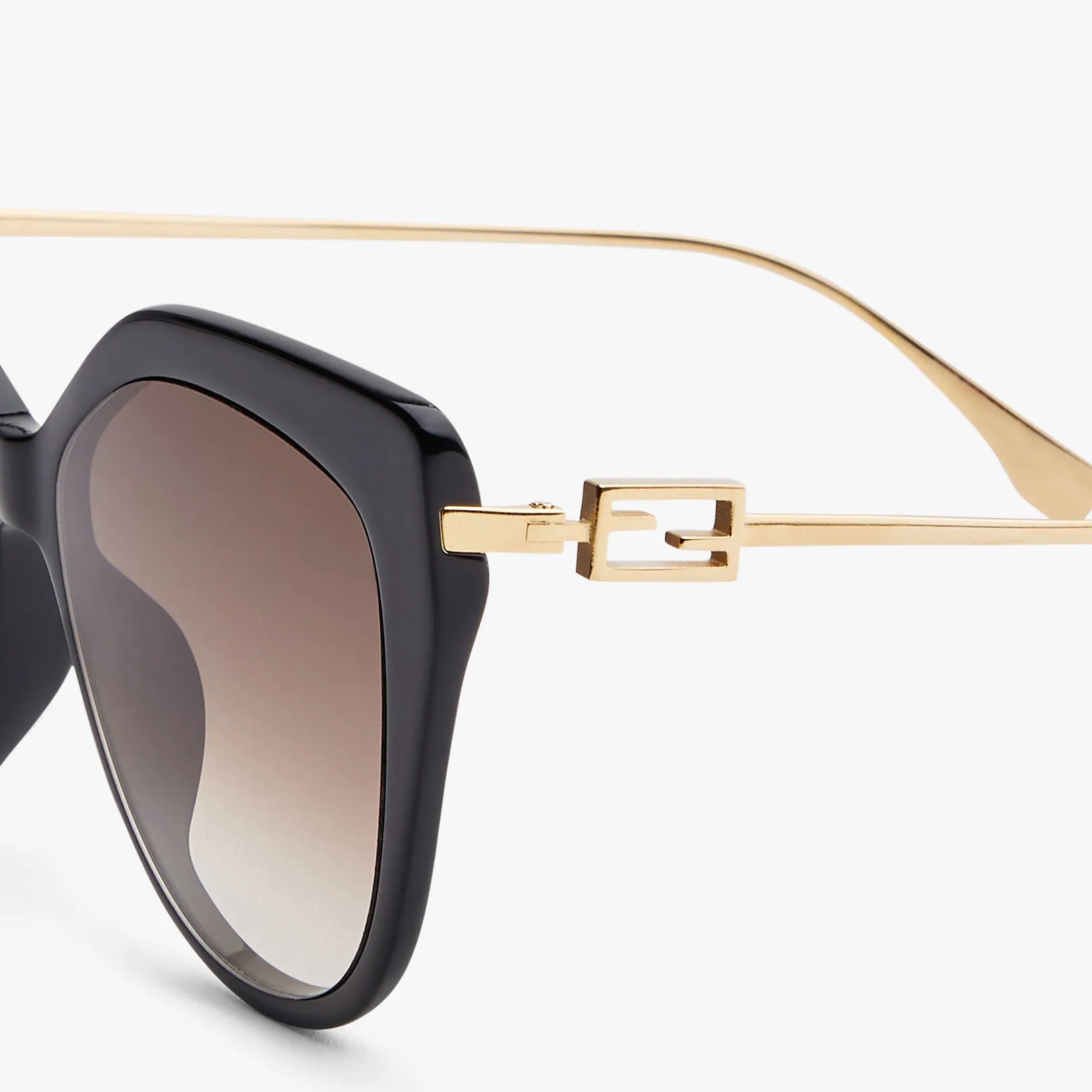 Black acetate and metal sunglasses - 3
