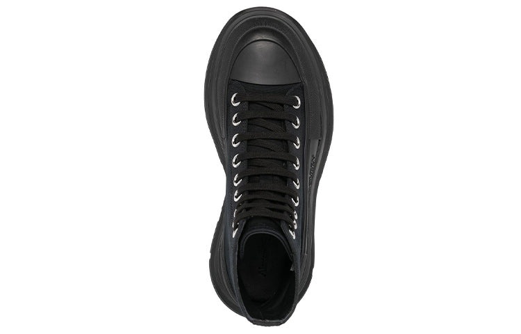(WMNS) Alexander McQueen Tread Slick Boots 'Core black' 697080W4MV21000 - 3