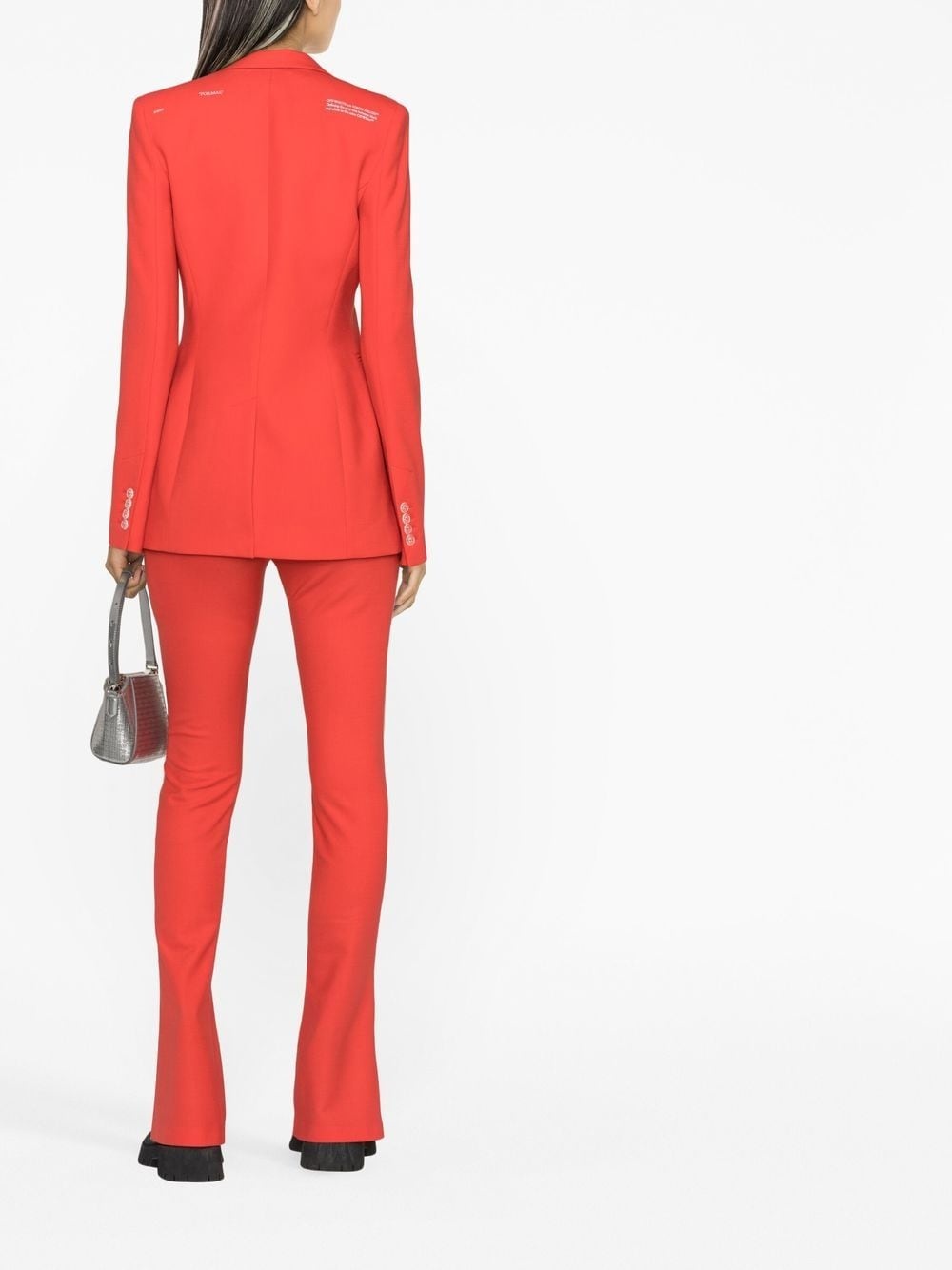split-hem flared trousers - 4