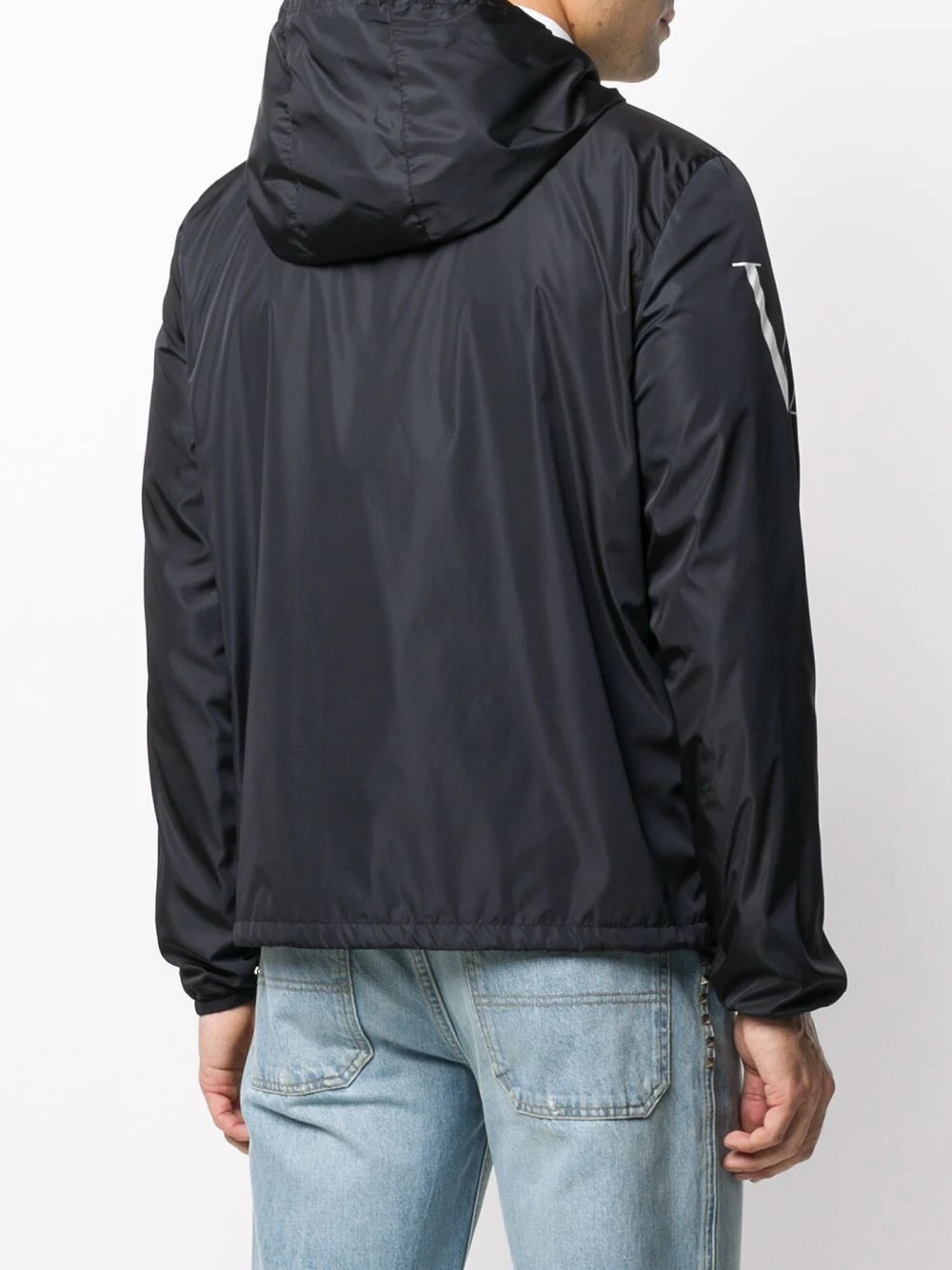 logo print hooded jacket - 4