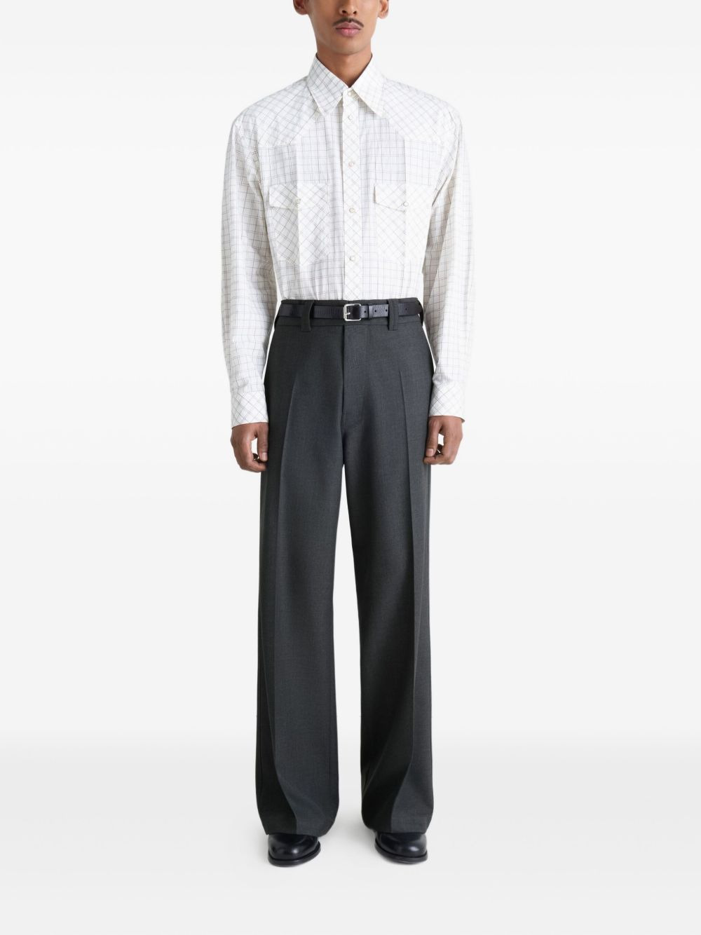 pleated twill trousers - 2
