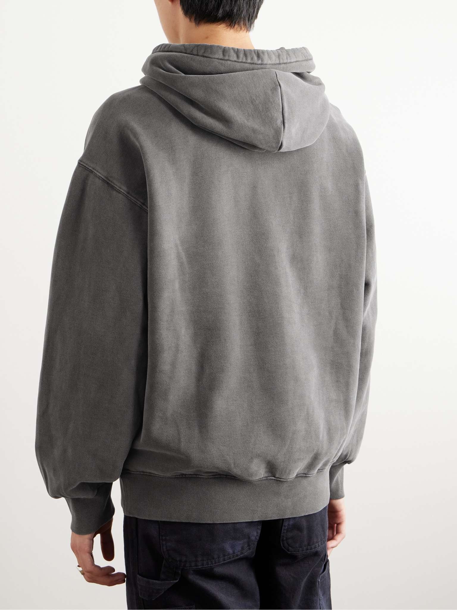 Vista Logo-Appliquéd Garment-Dyed Cotton-Jersey Hoodie - 5