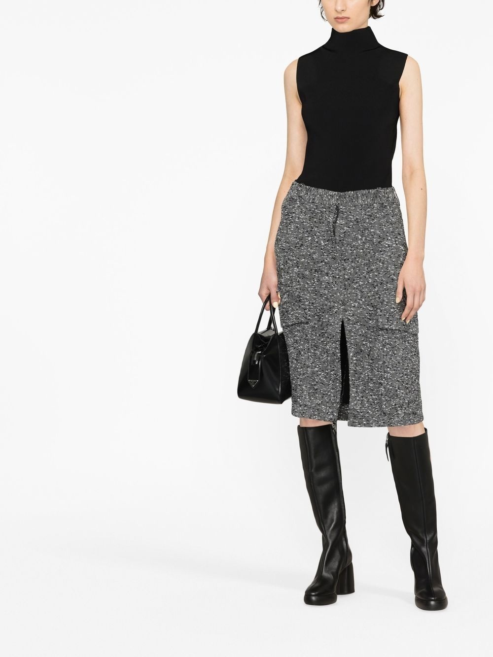 tailored cargo midi skirt - 2