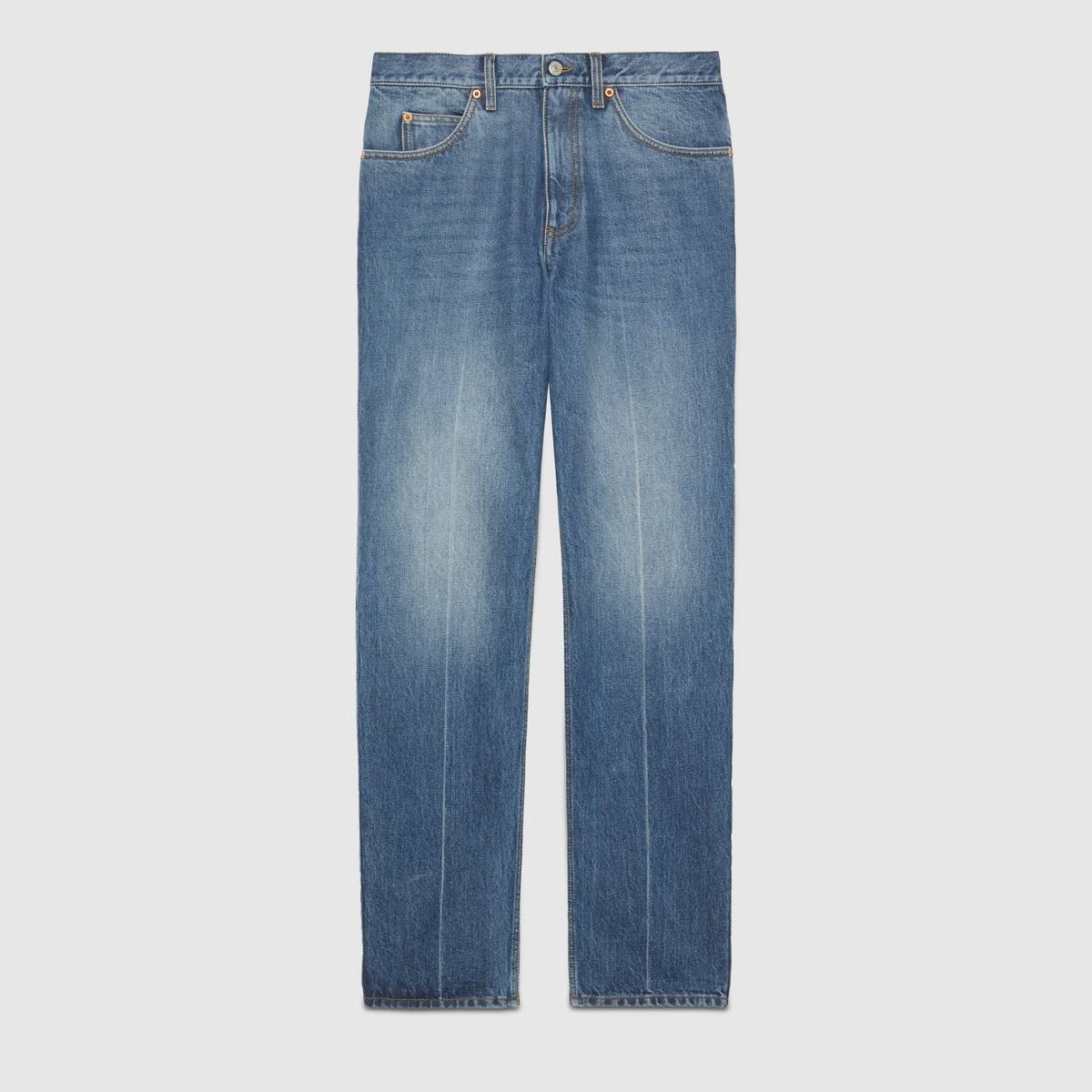 Regular fit marble washed jeans - 2