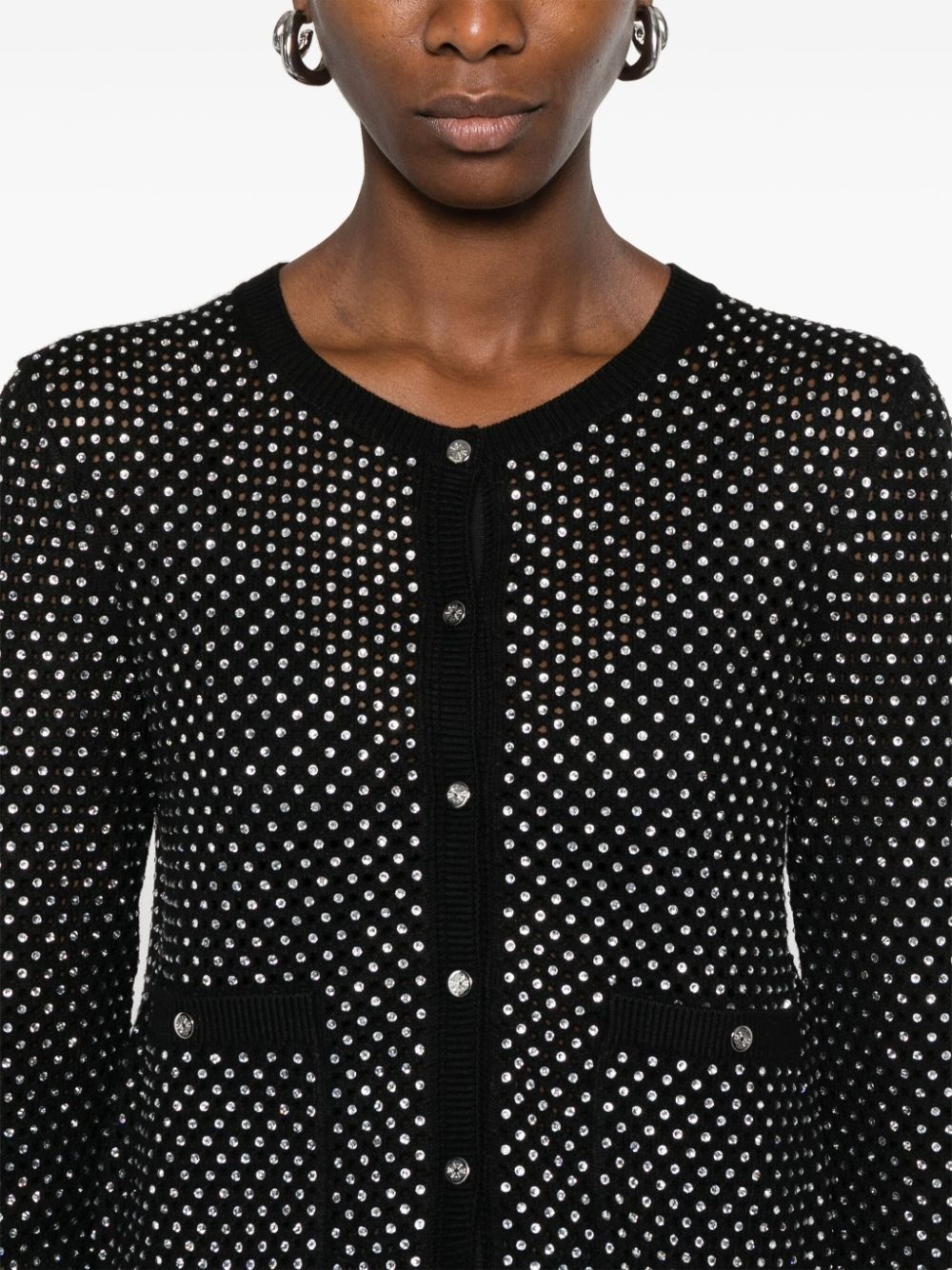 sequined cropped cardigan - 5