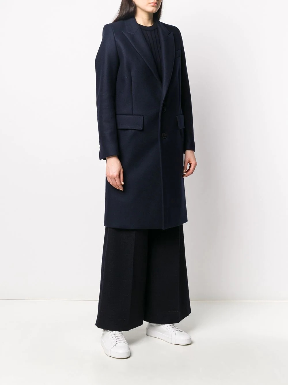 two button mid-length coat - 3