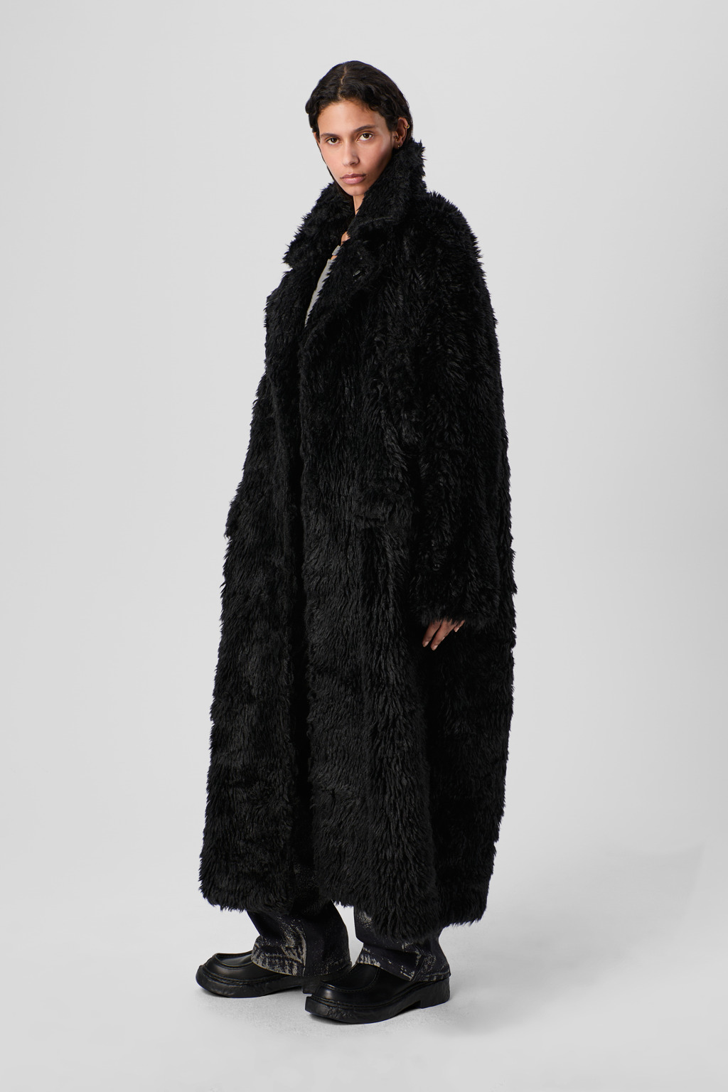 Black textured coat - 6