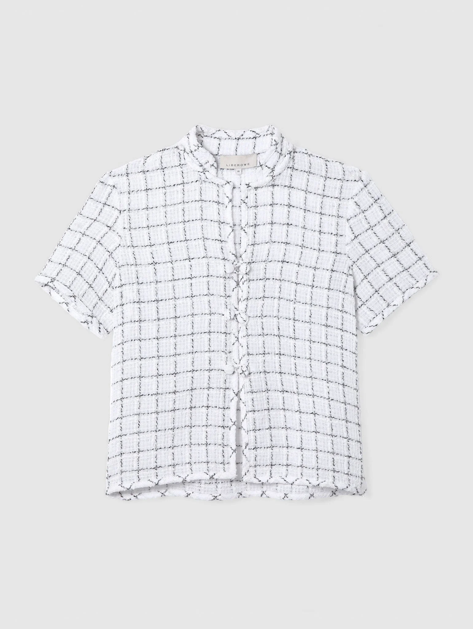 WHITE TWEED HETTY SHIRT - 1