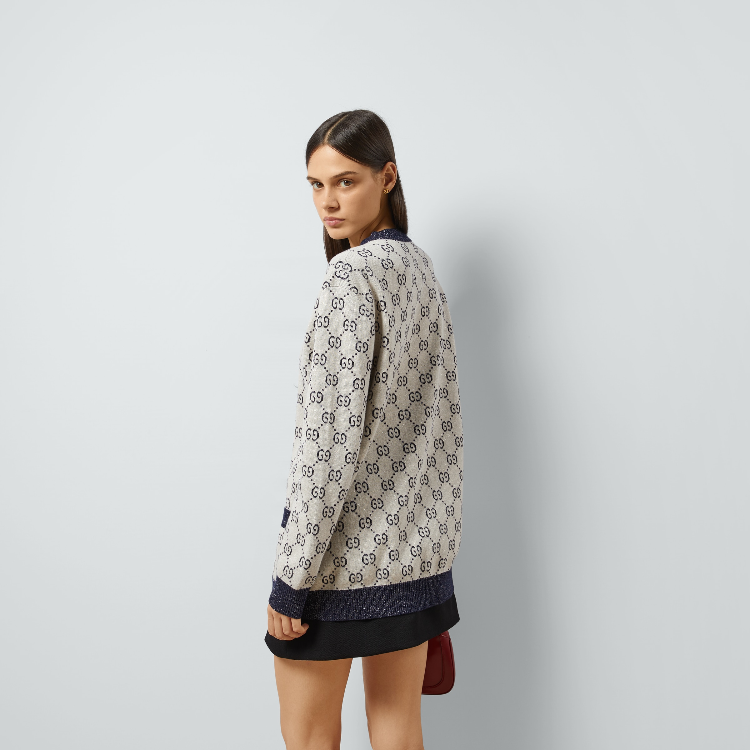 GG cotton jacquard cardigan - 6