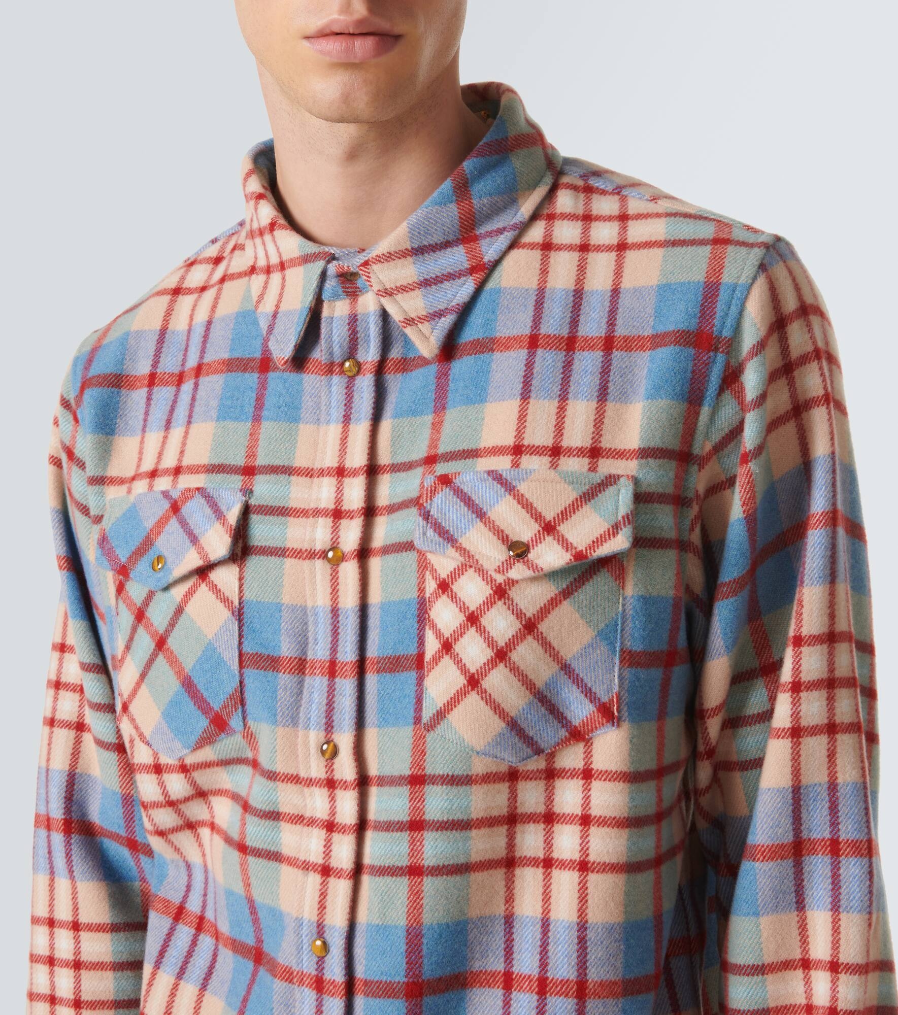 Al's Run plaid cashmere shirt - 5