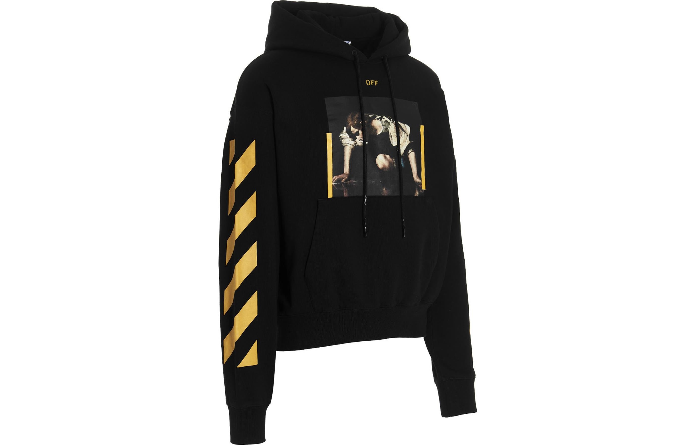 Off-White Caravaggio Print Hoodie 'Black Yellow' OMBB037C99FLE0111018 - 3