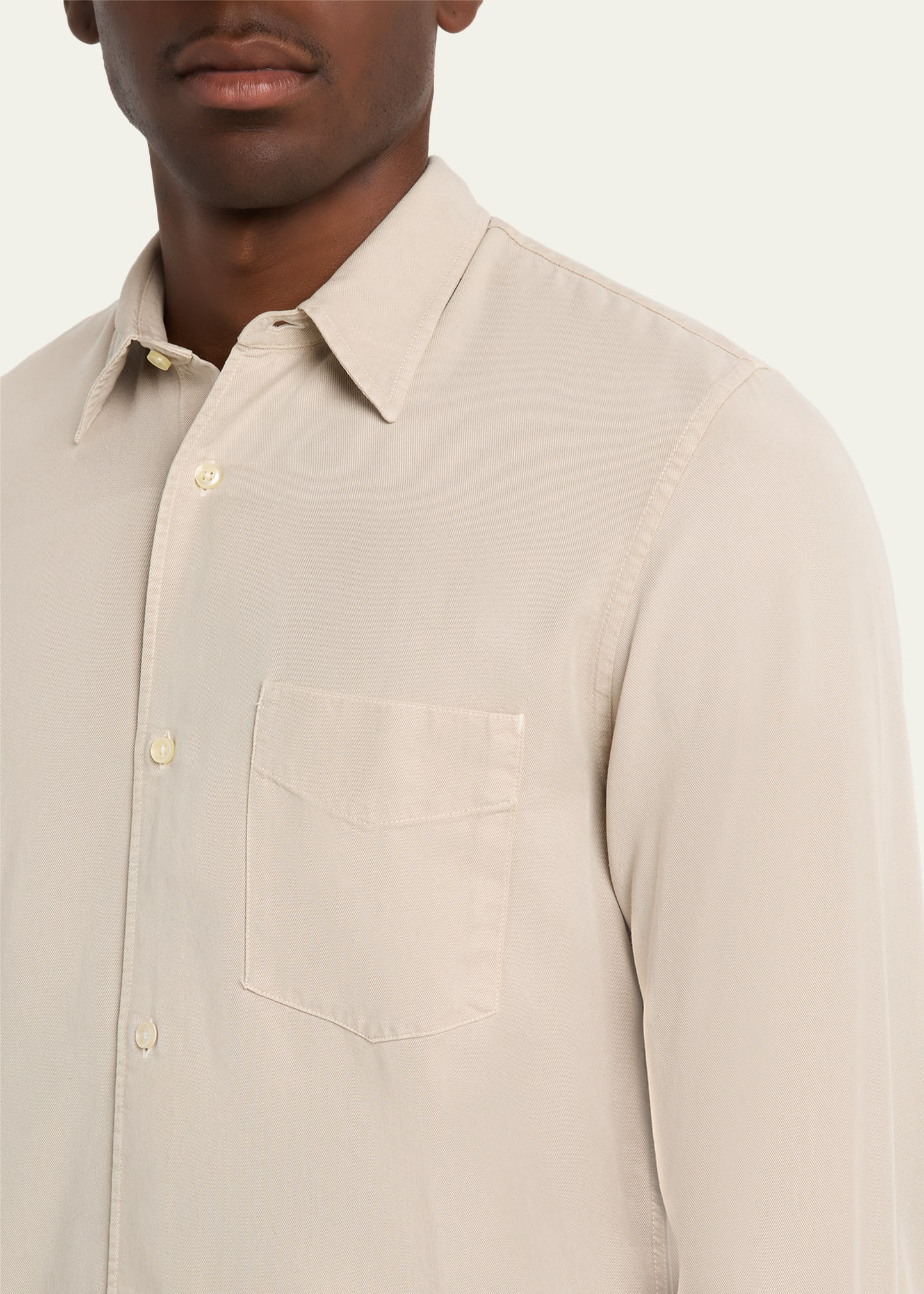 Men's Guido Cotton Contrast Stitch Shirt - 5