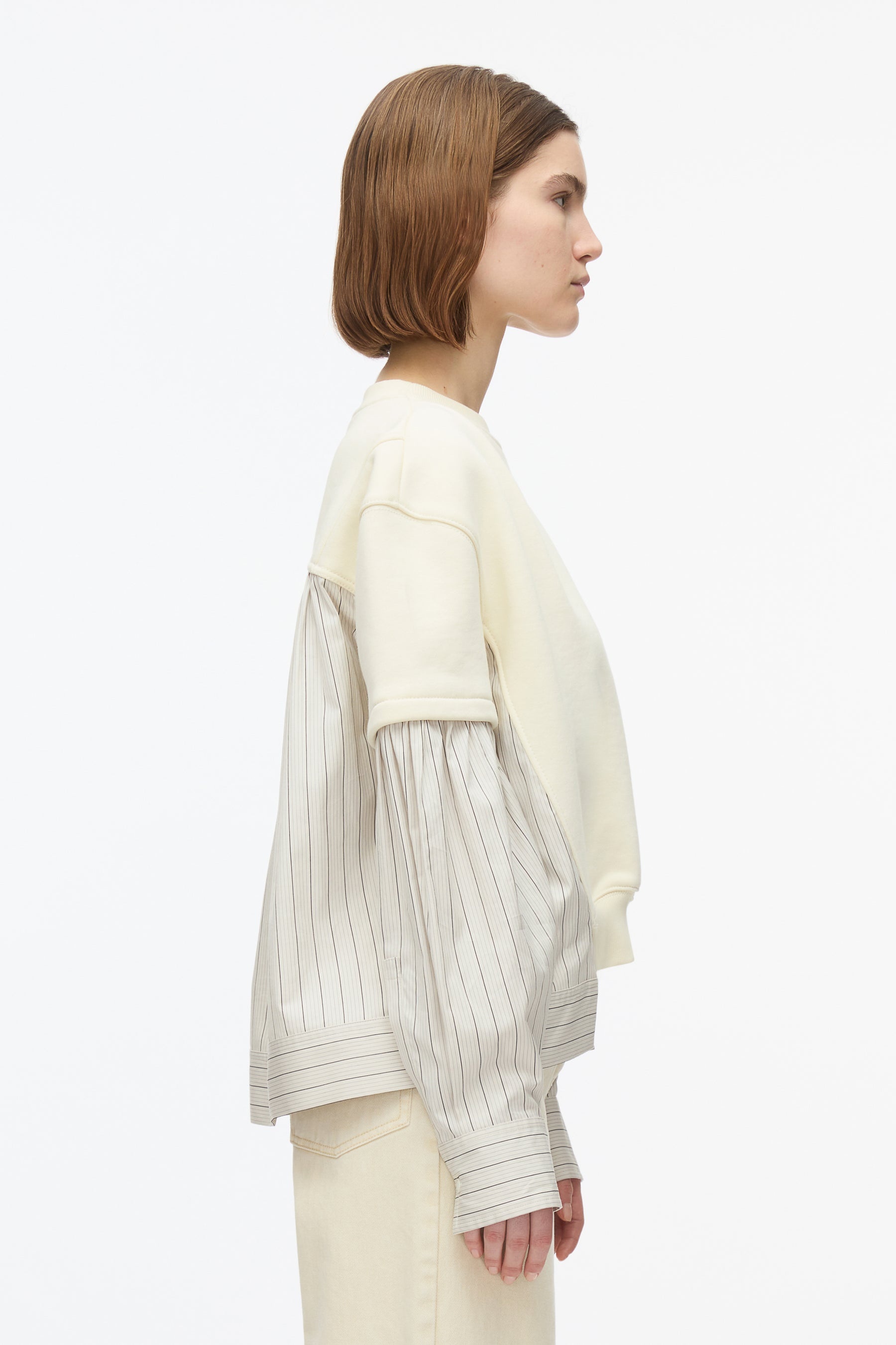 Gathered Poplin Sweatshirt - 4