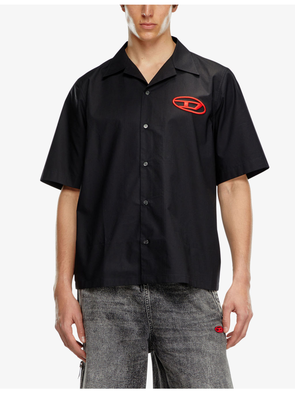 S-Mac logo-embroidered short-sleeve cotton shirt - 3
