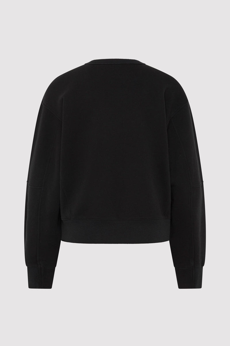 ST. AGNI Organic Cotton Panelled Sweater - Black outlook