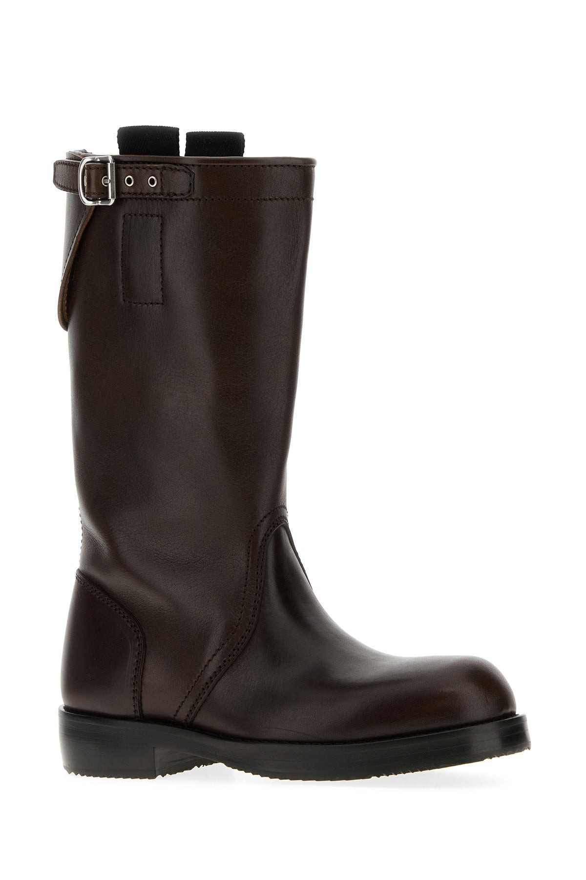 Dark brown leather boots - 2