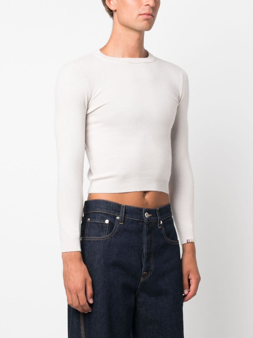 round-neck cropped jumper - 4