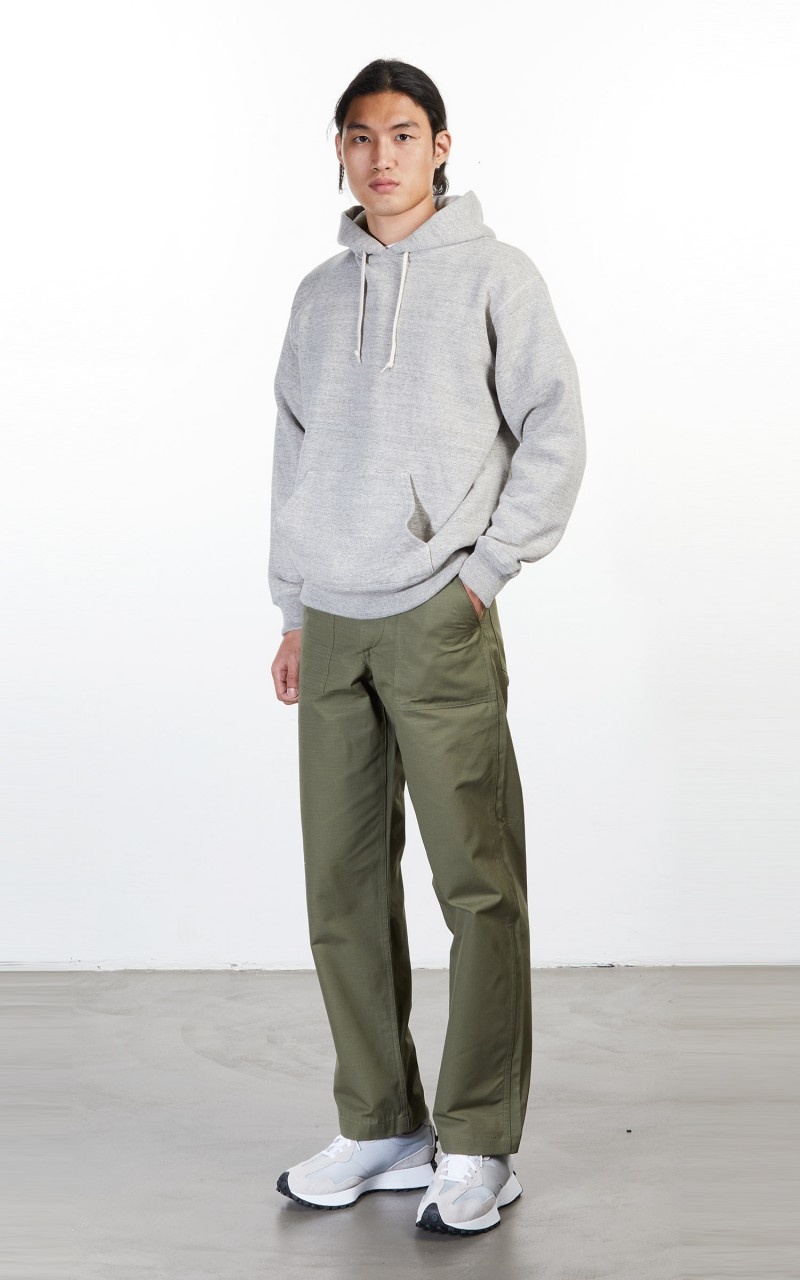 LOOPWHEEL HOODED SWEATER HEATHER GREY - 3