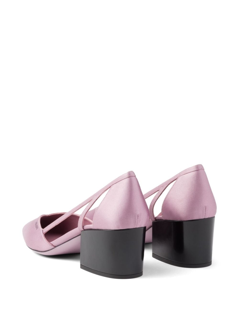 55mm satin cut-out pumps - 3